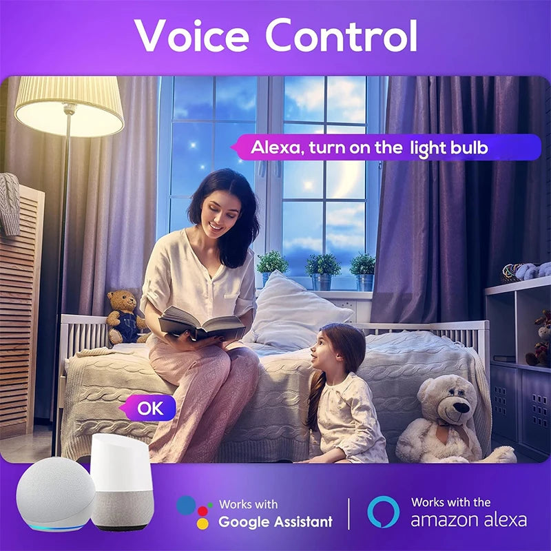 Lamps Led RGB Smart Light 220V Alexa Google Assisatnt Voice Control