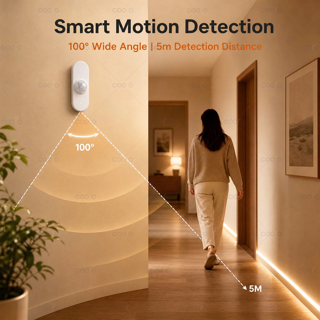 Tuya WiFi Smart 4-in-1 Sensor PIR Motion Detector Light Temperature Humidity Monitor Smart Life App Alexa Google Home Automation