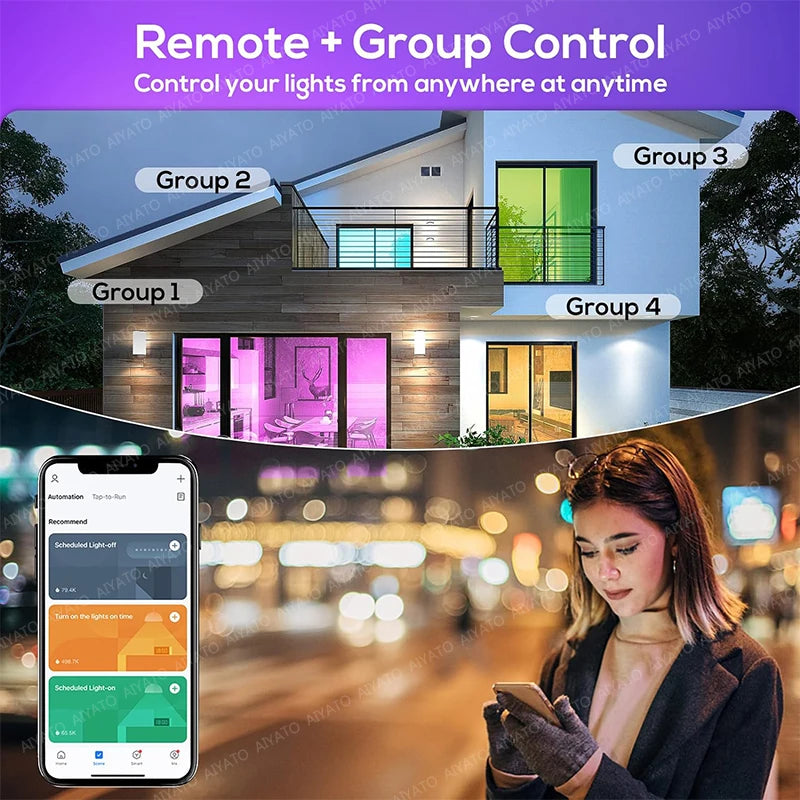 Lamps Led RGB Smart Light 220V Alexa Google Assisatnt Voice Control
